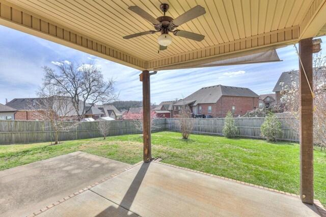 5502 Reflection Rd, Smyrna, TN 37167 - view of patio featuring a residential view and ceiling fan