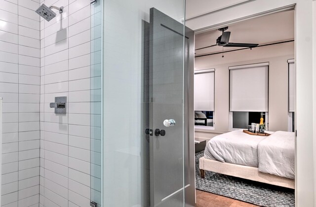 1108 Greenwood Ave, Nashville, TN 37206 - ensuite bathroom featuring a stall shower and a ceiling fan