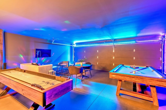 1108 Greenwood Ave, Nashville, TN 37206 - game room with billiards and concrete floors