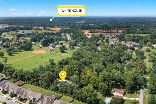 176 S Palmers Chapel Rd, White House, TN 37188 - aerial view of a heavily wooded area