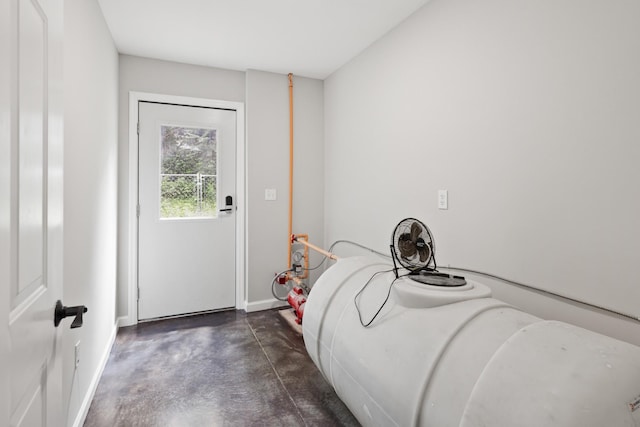 176 S Palmers Chapel Rd, White House, TN 37188 - doorway with baseboards and concrete floors