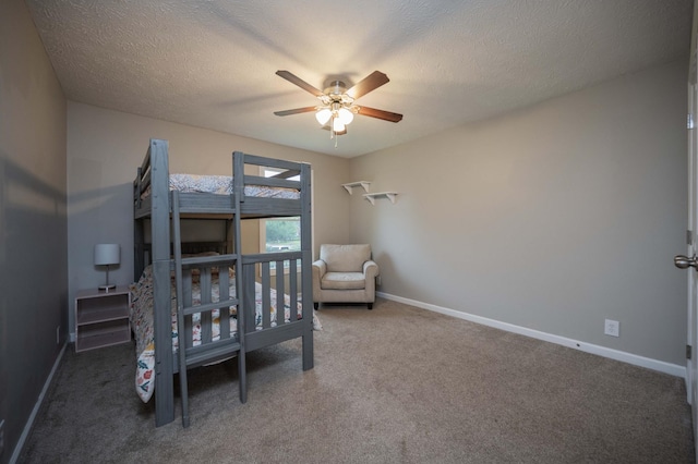 1711 Bridget Dr, Murfreesboro, TN 37129 - bedroom featuring carpet flooring, a textured ceiling, and ceiling fan