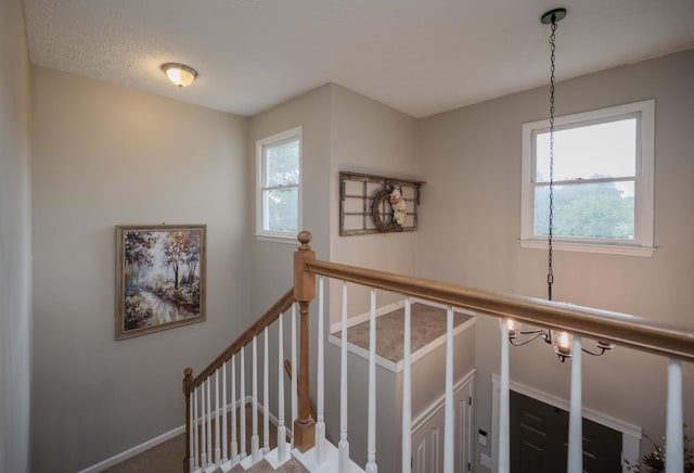 1711 Bridget Dr, Murfreesboro, TN 37129 - stairway with a chandelier and carpet floors