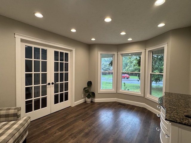 1711 Bridget Dr, Murfreesboro, TN 37129 - entryway featuring recessed lighting, plenty of natural light, dark wood-type flooring, and french doors