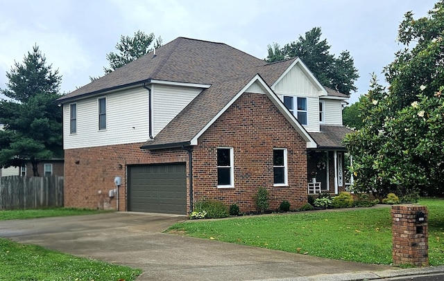 1711 Bridget Dr, Murfreesboro, TN 37129 - traditional-style house with brick siding, a shingled roof, concrete driveway, and an attached garage