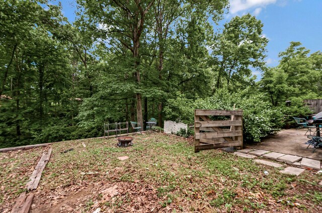 1203 Kingston Springs Rd, Kingston Springs, TN 37082 - view of yard featuring a patio area and a fire pit