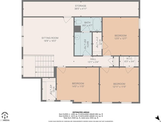 4913 Turquoise Ln, Murfreesboro, TN 37129 - property floor plan