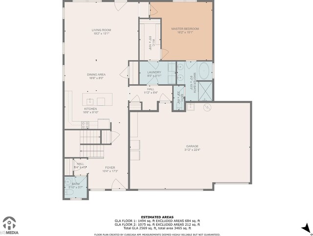 4913 Turquoise Ln, Murfreesboro, TN 37129 - floor plan / room layout
