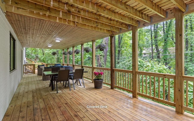 1234 Mountain Brook Cir, Signal Mountain, TN 37377 - wooden deck featuring outdoor dining area
