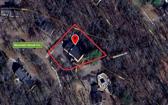 1234 Mountain Brook Cir, Signal Mountain, TN 37377 - aerial map of property and surrounding area