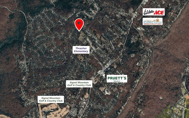 1234 Mountain Brook Cir, Signal Mountain, TN 37377 - aerial overview of property's location