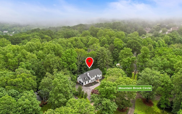 1234 Mountain Brook Cir, Signal Mountain, TN 37377 - aerial view of property and surrounding area with a forest