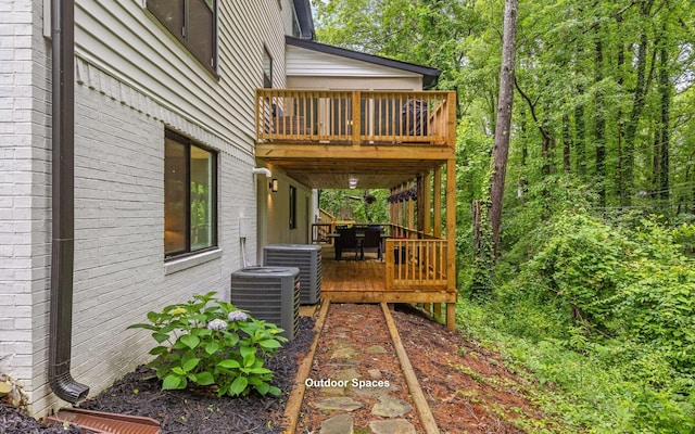 1234 Mountain Brook Cir, Signal Mountain, TN 37377 - deck featuring central air condition unit