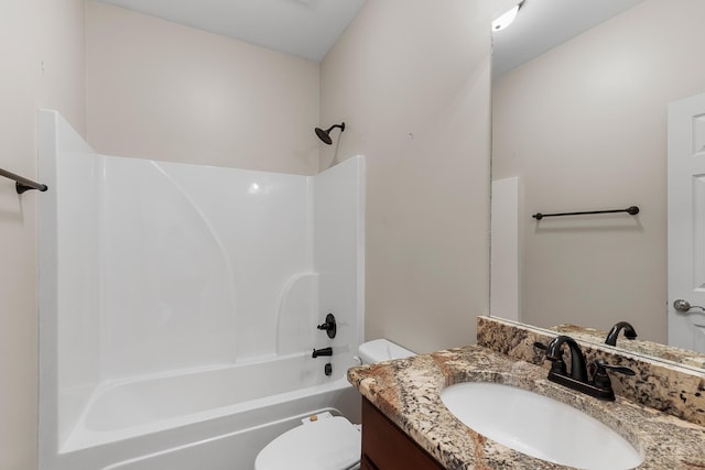 849 Graysville Rd, Chattanooga, TN 37421 - bathroom with vanity, toilet, and shower / bath combination