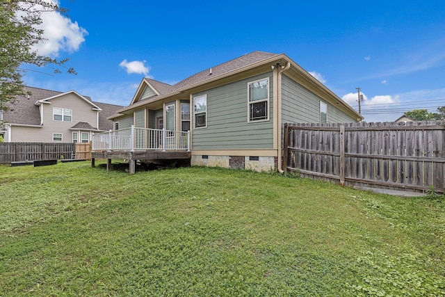 849 Graysville Rd, Chattanooga, TN 37421 - back of house featuring crawl space and a wooden deck