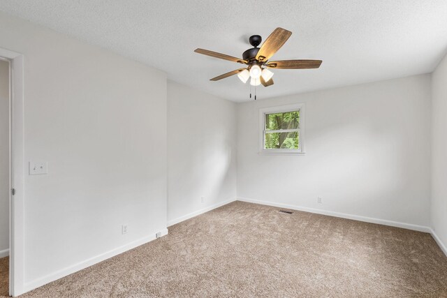 2729 Heights Circle Rd, Greenbrier, TN 37073 - carpeted spare room featuring baseboards, ceiling fan, and a textured ceiling