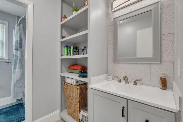 2729 Heights Circle Rd, Greenbrier, TN 37073 - full bathroom with vanity and a shower with shower curtain