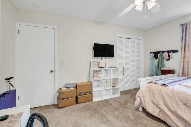 2729 Heights Circle Rd, Greenbrier, TN 37073 - carpeted bedroom with a closet and ceiling fan