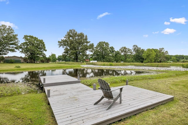 210 S 3rd St, Dickson, TN 37055 - dock featuring a water view and a lawn