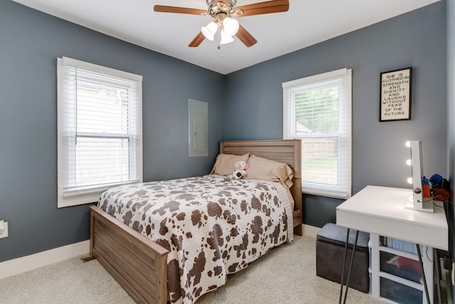 158 W Hite St, Gallatin, TN 37066 - bedroom featuring light carpet, baseboards, and a ceiling fan