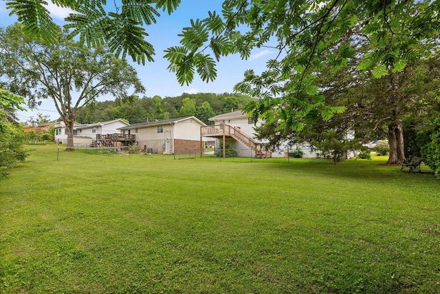 3554 Mountain Creek Rd, Chattanooga, TN 37415 - view of yard with stairs and a deck