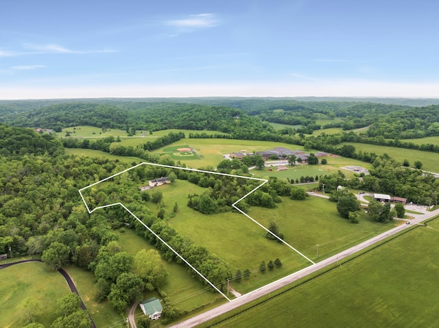 5307 Leipers Creek Rd, Franklin, TN 37064 - aerial view of sparsely populated area with property boundaries highlighted