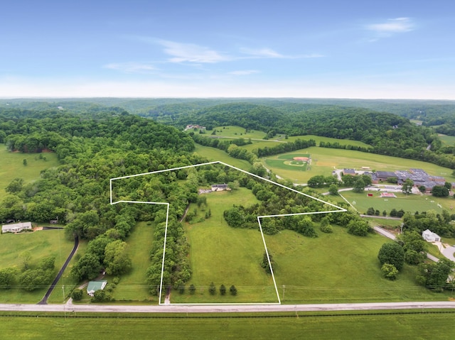 5307 Leipers Creek Rd, Franklin, TN 37064 - aerial overview of property's location featuring property parcel outlined and a forest