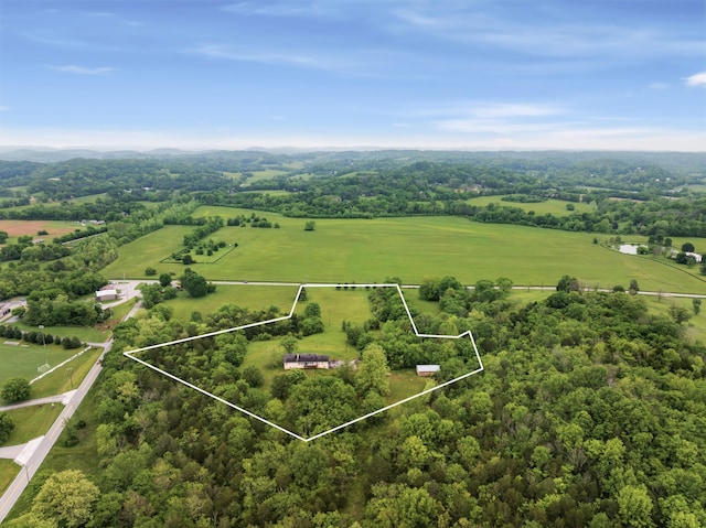 5307 Leipers Creek Rd, Franklin, TN 37064 - aerial view of sparsely populated area featuring property parcel outlined