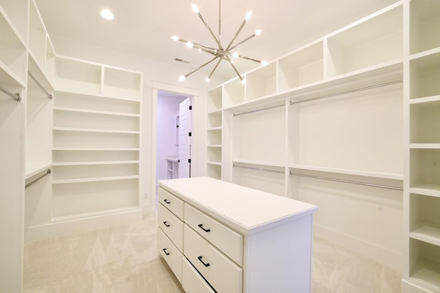 1266 Potter Ln, Gallatin, TN 37066 - walk in closet featuring a chandelier and light carpet