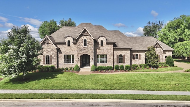 1266 Potter Ln, Gallatin, TN 37066 - french provincial home featuring a front yard, brick siding, and stone siding