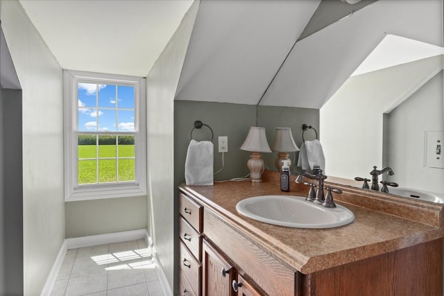 95 Country Ln, Lawrenceburg, TN 38464 - bathroom with vanity, baseboards, and tile patterned flooring