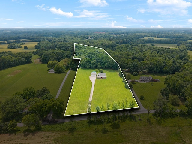 2917 York Rd, Pleasant View, TN 37146 - aerial view of sparsely populated area with property boundaries highlighted