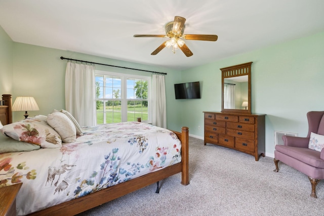 2917 York Rd, Pleasant View, TN 37146 - bedroom with carpet, baseboards, and a ceiling fan