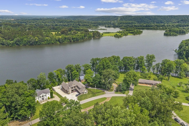 255 Whispering Hills Dr, Dover, TN 37058 - drone / aerial view of a heavily wooded area and a nearby body of water