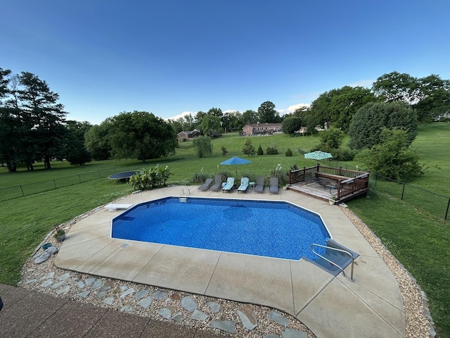 305 Rolling Mill Rd, Old Hickory, TN 37138 - outdoor pool featuring a patio area, a deck, and a diving board