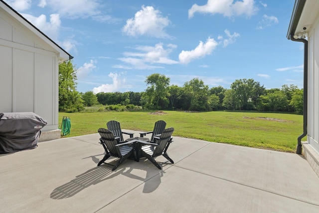 2648 Wilson Overall Rd, Murfreesboro, TN 37127 - view of patio / terrace with an outdoor fire pit