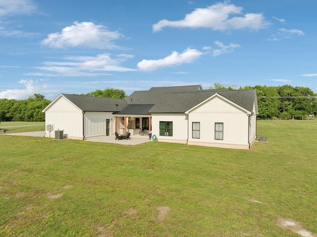 2648 Wilson Overall Rd, Murfreesboro, TN 37127 - back of house with a patio, central air condition unit, and a yard