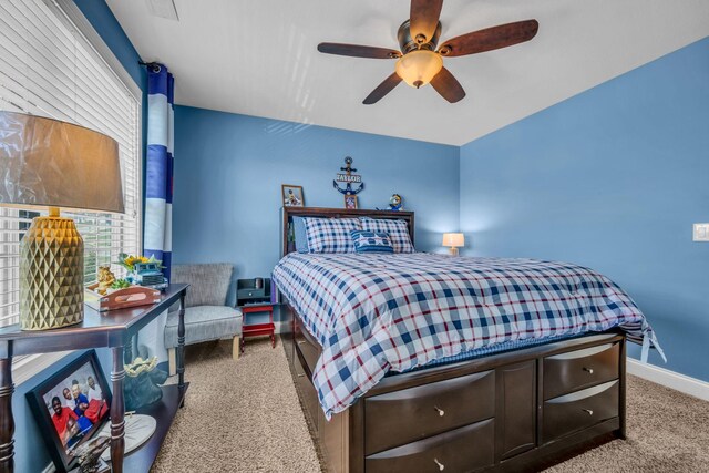 3112 Timberdale Dr, Clarksville, TN 37042 - carpeted bedroom featuring baseboards and ceiling fan