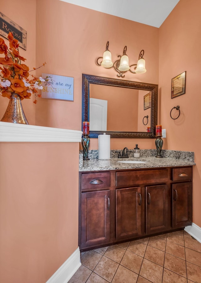 3112 Timberdale Dr, Clarksville, TN 37042 - bathroom with vanity, tile patterned floors, and baseboards