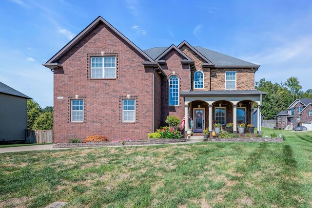 3112 Timberdale Dr, Clarksville, TN 37042 - traditional-style home with covered porch and brick siding