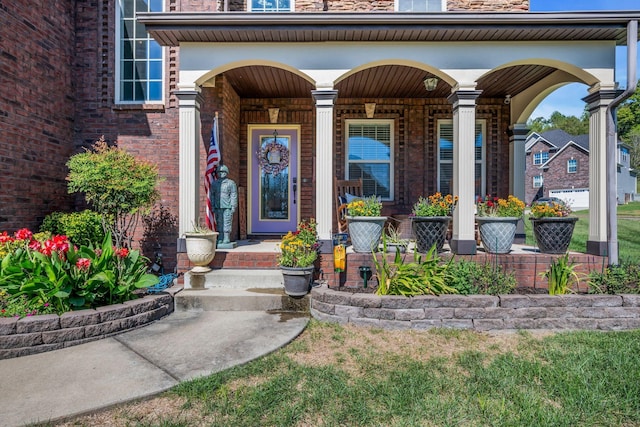 3112 Timberdale Dr, Clarksville, TN 37042 - property entrance with a porch and brick siding