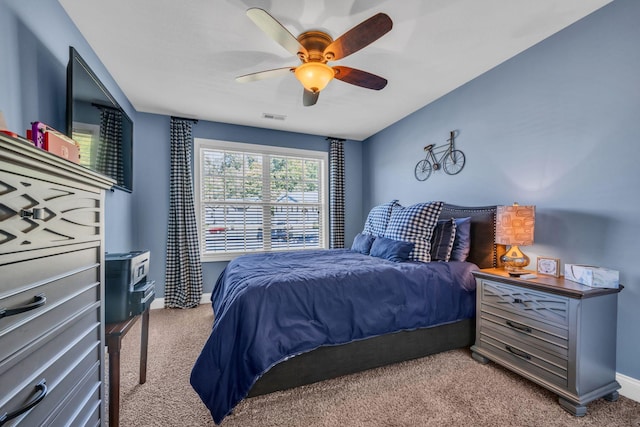 3112 Timberdale Dr, Clarksville, TN 37042 - bedroom featuring carpet, baseboards, and ceiling fan