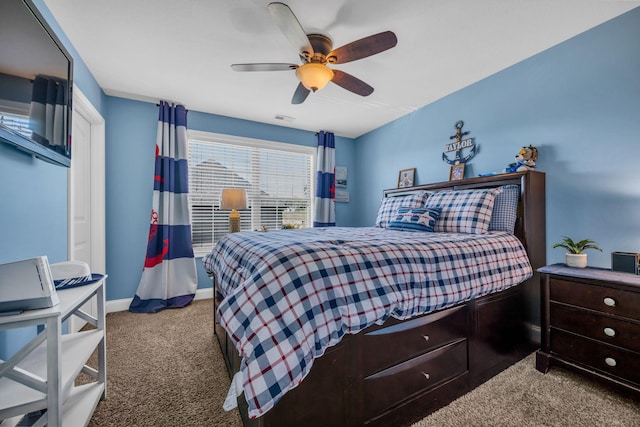 3112 Timberdale Dr, Clarksville, TN 37042 - carpeted bedroom with ceiling fan and baseboards