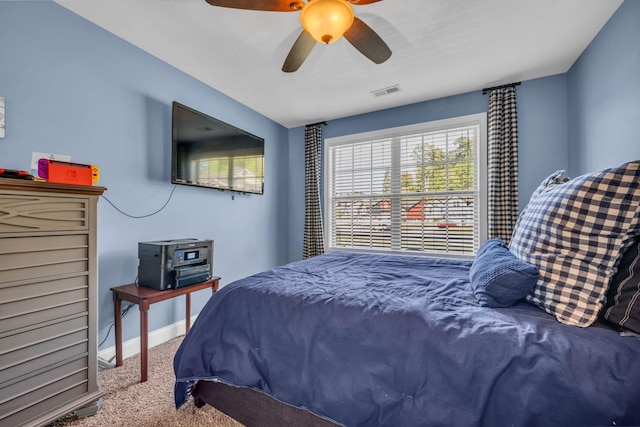 3112 Timberdale Dr, Clarksville, TN 37042 - bedroom featuring carpet, baseboards, and ceiling fan