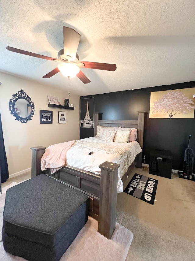 108 Josephines Ct, Oak Grove, KY 42262 - carpeted bedroom featuring ceiling fan and a textured ceiling