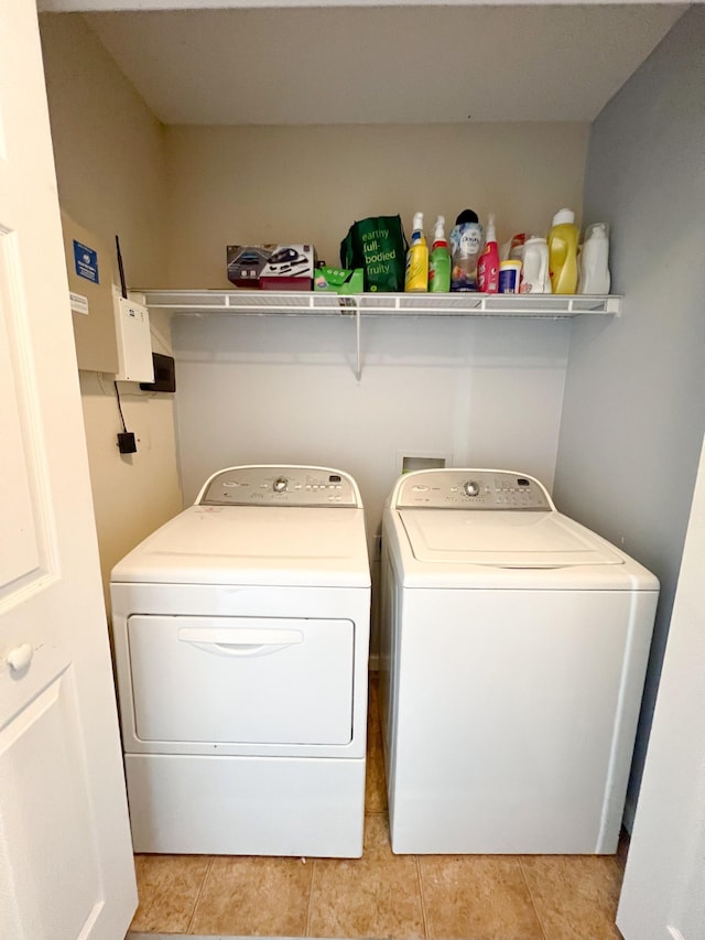 108 Josephines Ct, Oak Grove, KY 42262 - laundry area with separate washer and dryer and light tile patterned floors