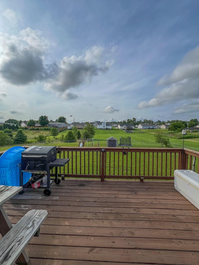 108 Josephines Ct, Oak Grove, KY 42262 - wooden terrace with a yard
