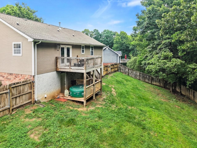 152 Scenic Cir, Ringgold, GA 30736 - rear view of house featuring a deck and roof with shingles