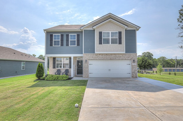 336 Ryan Rd, Chapel Hill, TN 37034 - view of front of house featuring brick siding, driveway, a front yard, and an attached garage