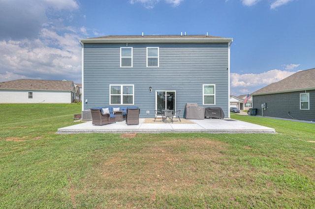 336 Ryan Rd, Chapel Hill, TN 37034 - rear view of property featuring a patio, an outdoor living space, and a lawn